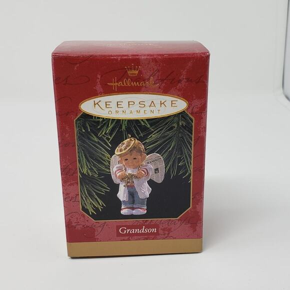 1997 Hallmark Grandson Handcrafted Keepsake Holiday Christmas Ornament. - Picture 1 of 5